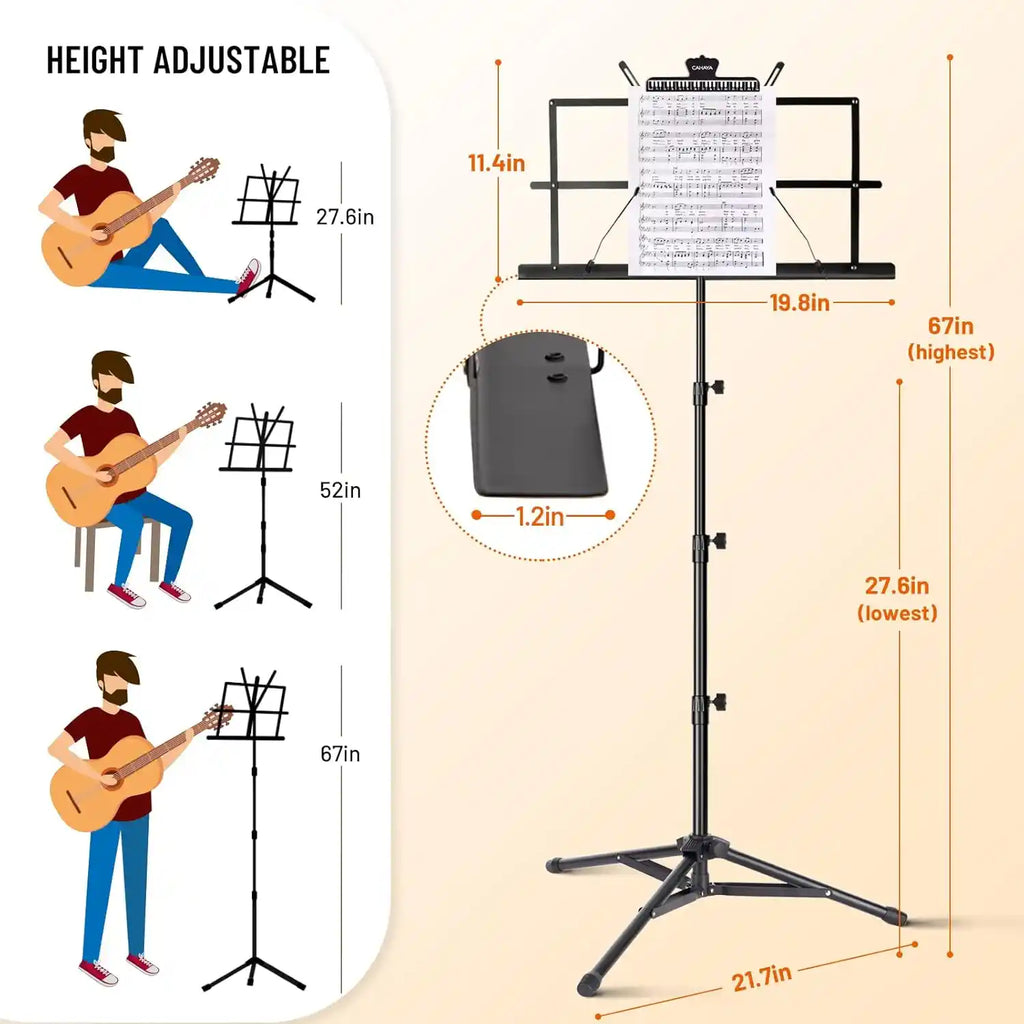 Faltbarer Notenständer – Höhere Version, 2in1 Tisch & Stand CAHAYA