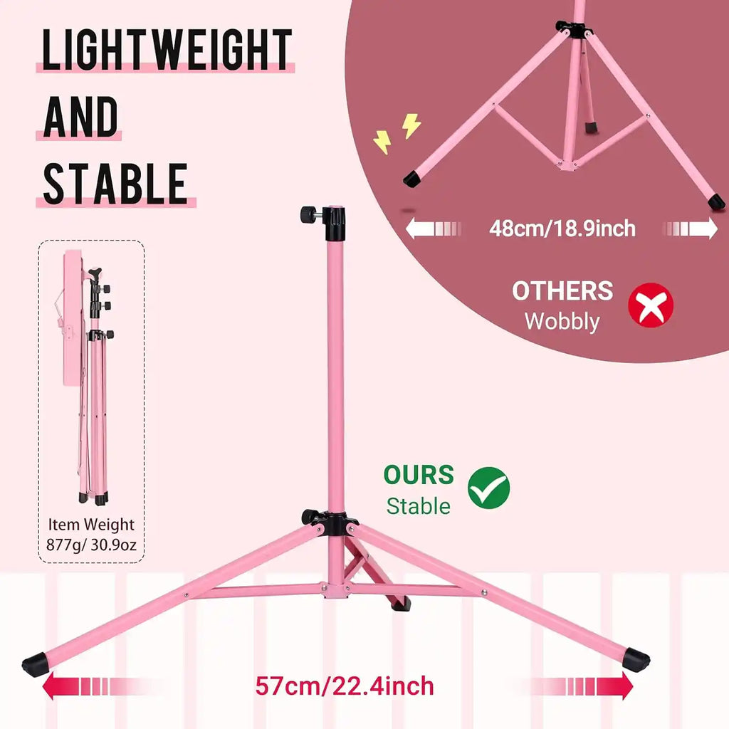 Faltbarer Metall-Notenständer von CAHAYA – Farbe: Rosa