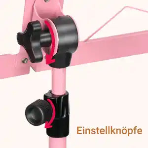 Faltbarer Metall-Notenständer von CAHAYA – Farbe: Rosa