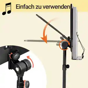 Tragbarer Notenständer aus Metall CAHAYA